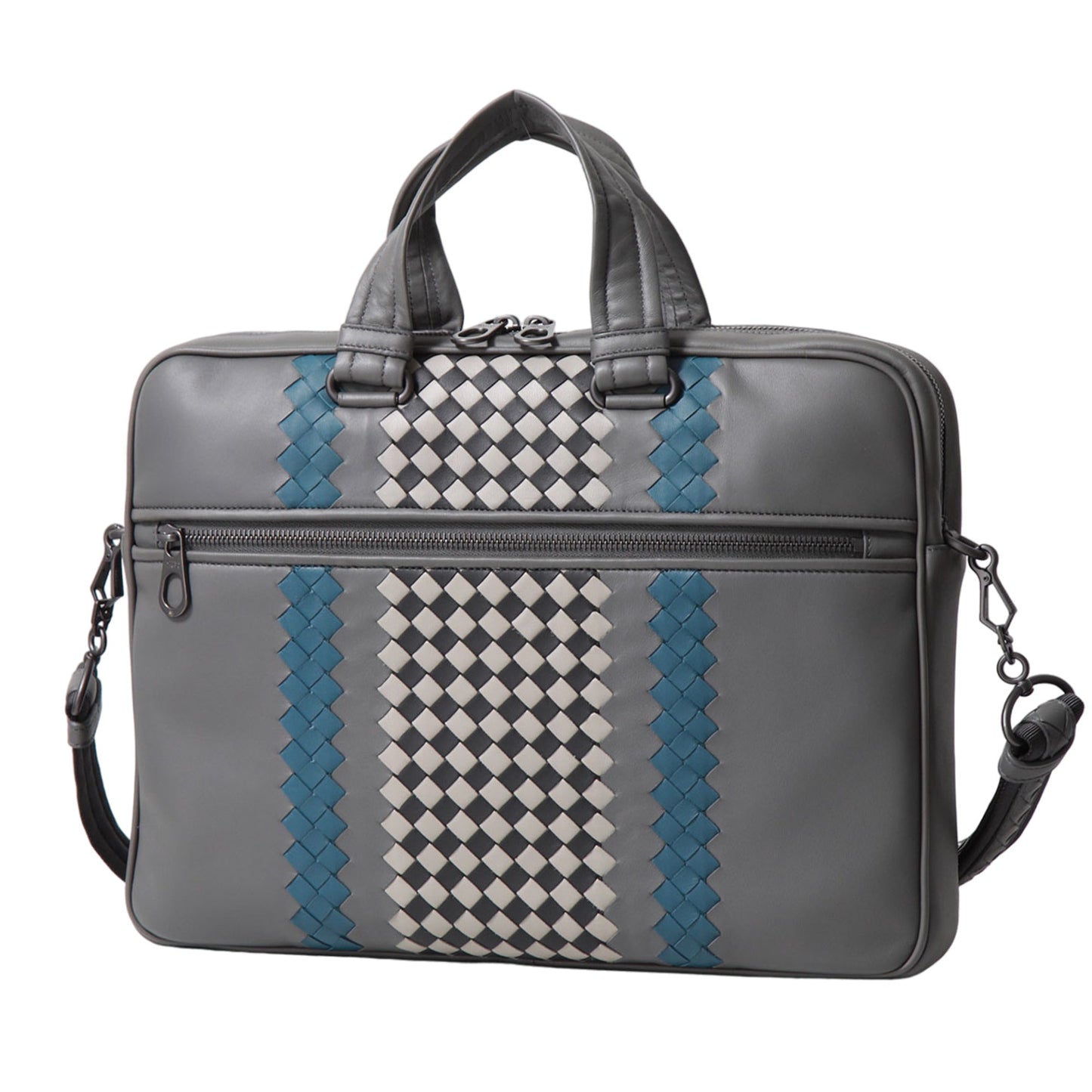 Luxury Bottega Veneta Briefcase Men's Intrecciato Leather Business Bag