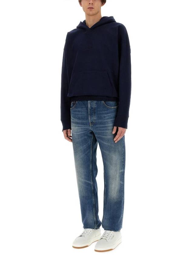 Luxury Saint Laurent 24 ss BIOLOGIC Cotton Sweatshirt WITH Embroid Logo 773358Y36SW4140 B0651012468