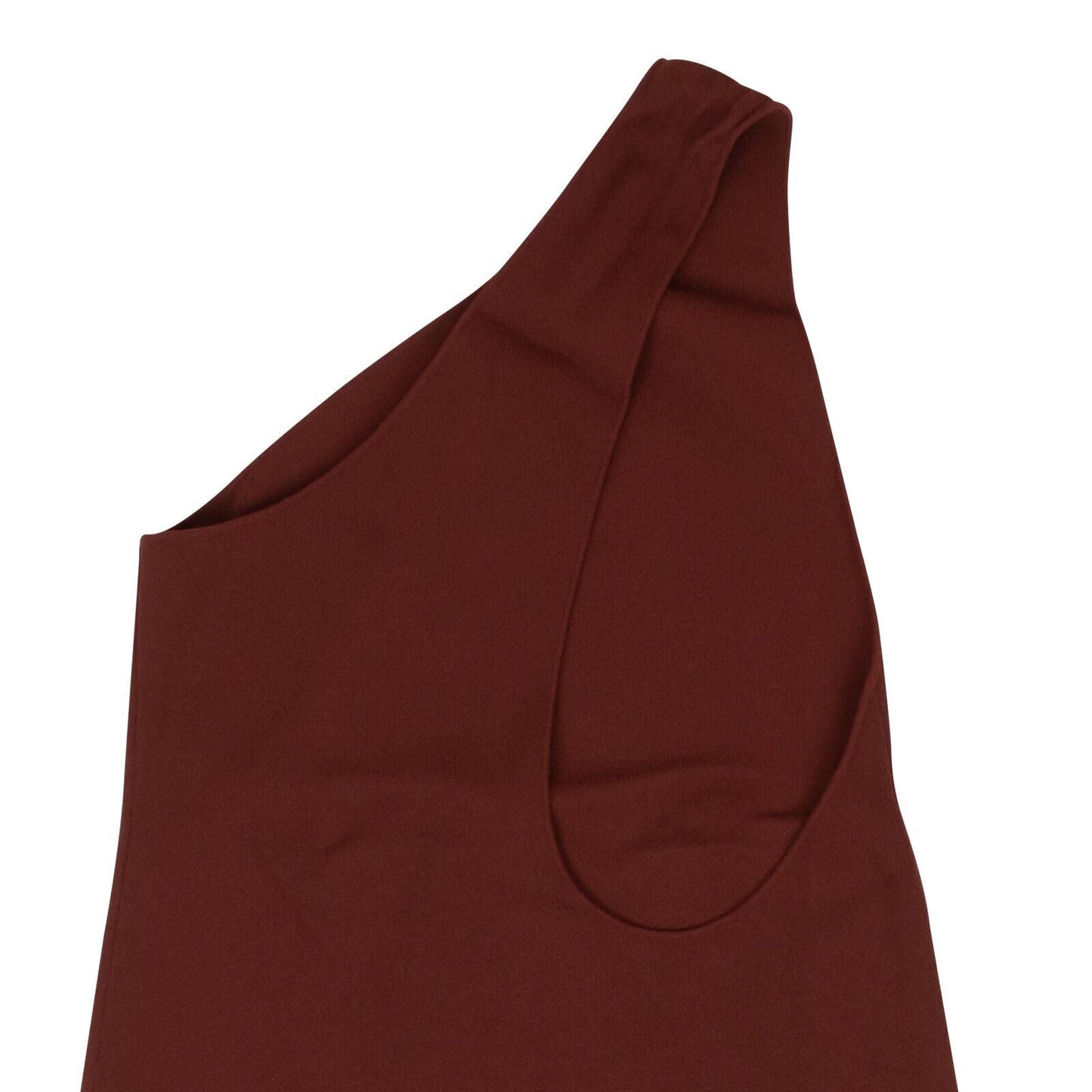NWT Luxury Bottega Veneta Brick Red One Shoulder Knit Midi Dress