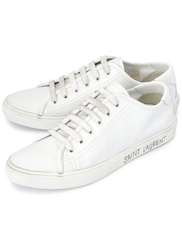 Luxury Saint Laurent Men's Malibu Low Top Sneakers White