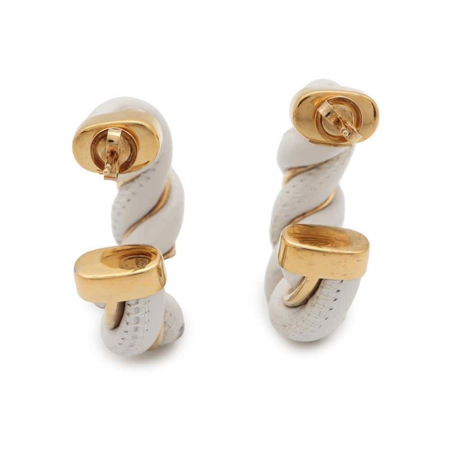 Luxury Bottega Veneta  Leather  925 Stud Earrings ()