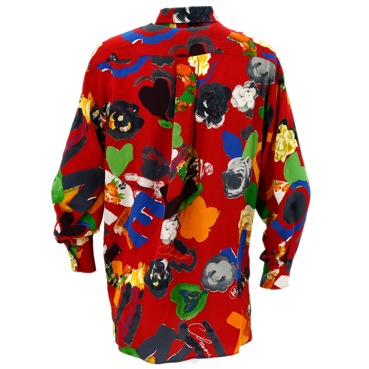 Luxury Chanel Spring 1992 floral-print shirt #40