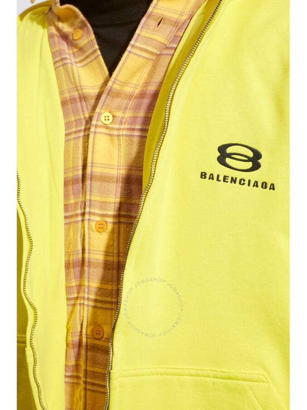 Luxury Balenciaga hooded sweatshirt 772206TPVG6 7440 YELLOW BLACK