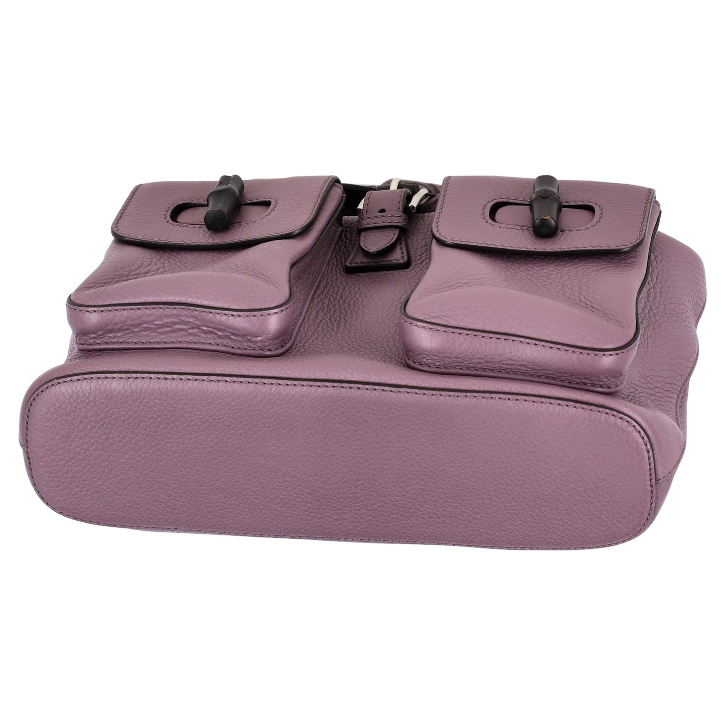 Luxury Gucci Trending 2025 Daily Bamboo Backpack in Purple Leather