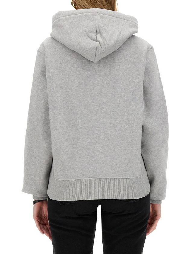 Luxury Saint Laurent Cassandre Organic Cotton Hoodie Grey