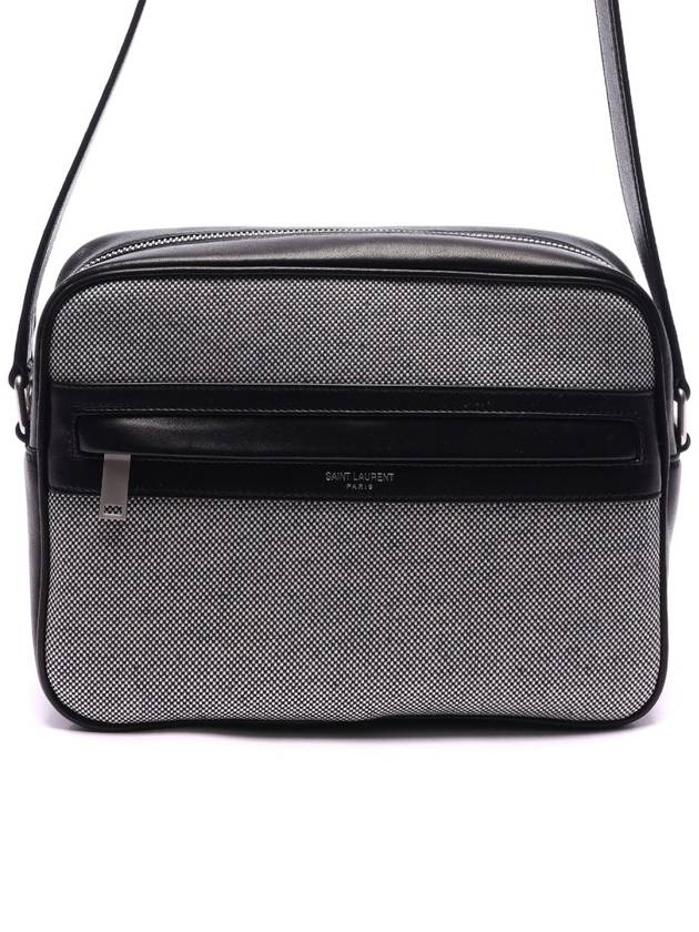 Luxury Saint Laurent Camp Camera Cross Bag Grey