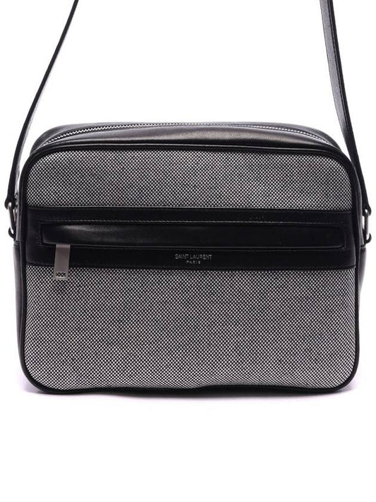 Luxury Saint Laurent Camp Camera Cross Bag Grey