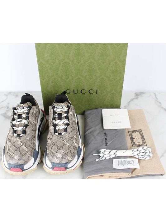 Balenciaga Luxury Gucci Trending 2025 Hacker Ebony Triple S Sneakers 36 230