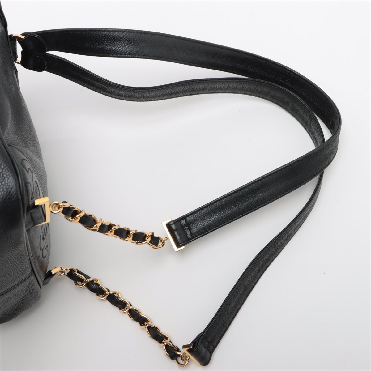 Chanel Triple Coco Cabia S Chain Rucks Black G  4th