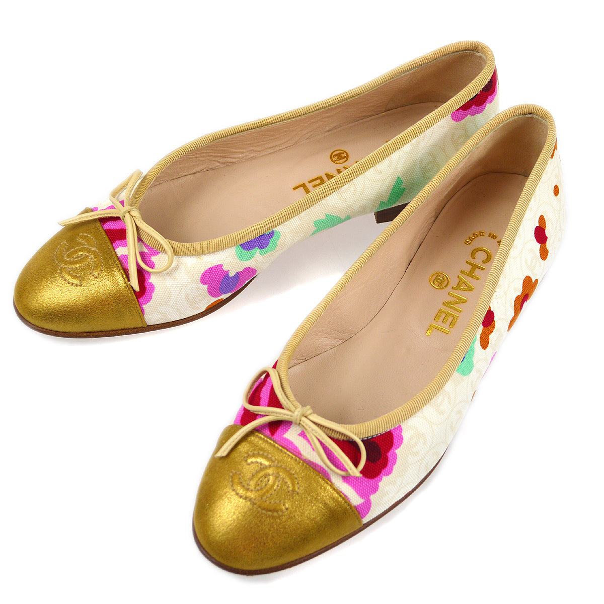 Luxury Chanel Floral ballerinas Shoes #37 1/2