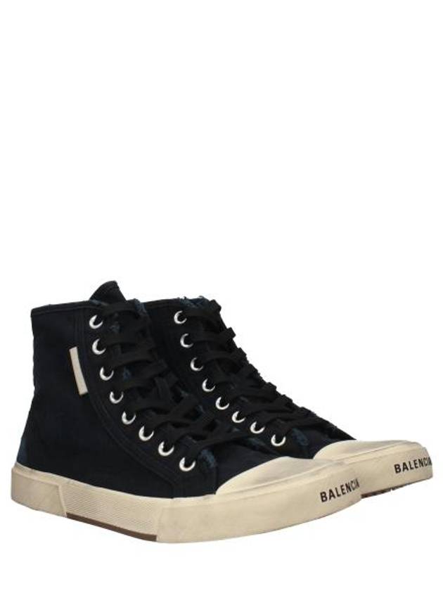 Luxury Balenciaga Paris High Top Sneakers Black