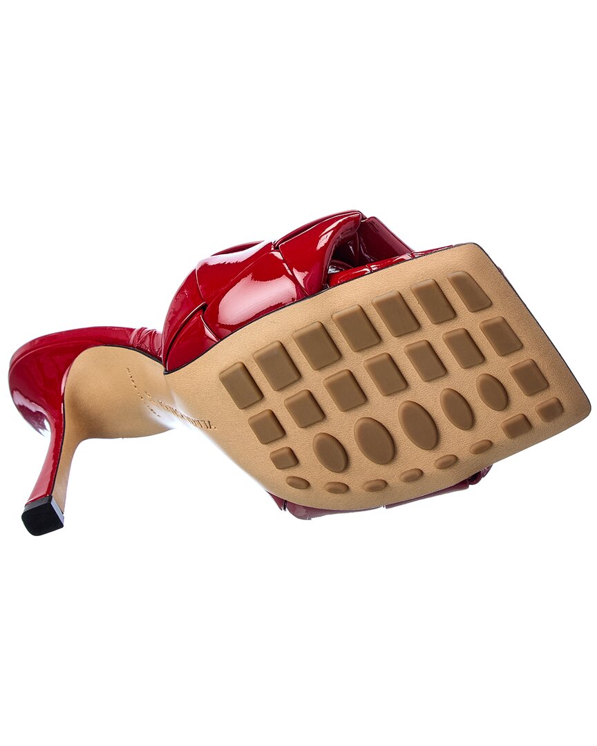 Luxury Bottega Veneta The Lido Intrecciato Patent Sandal