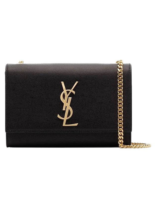 Luxury Saint Laurent Kate Monogram Small Cross Bag Black