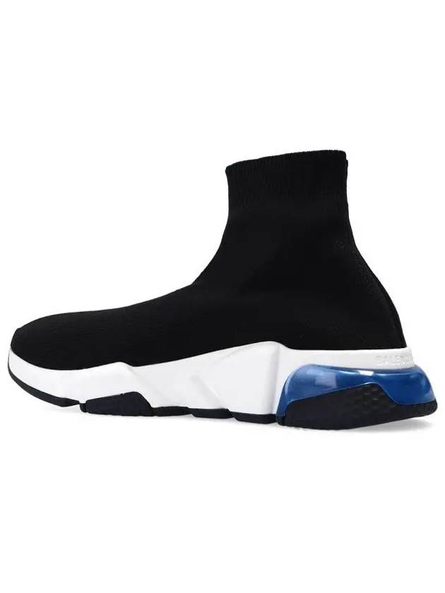 Luxury Balenciaga Speed Trainer Clear Sole High Top Sneakers  Blue Black