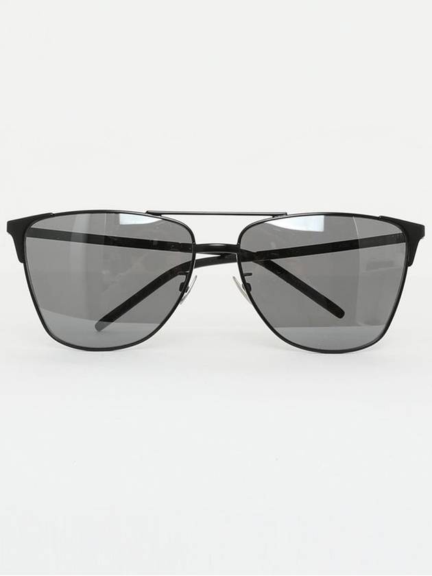 Luxury Saint Laurent Eyewear Aviator Metal Sunglasses Black