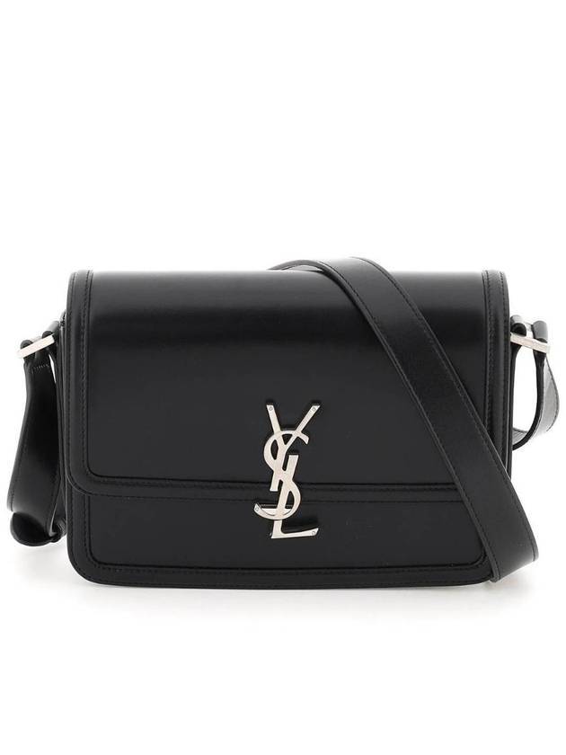 Luxury Saint Laurent Men's Solferino Medium Satchel Cross Bag Black