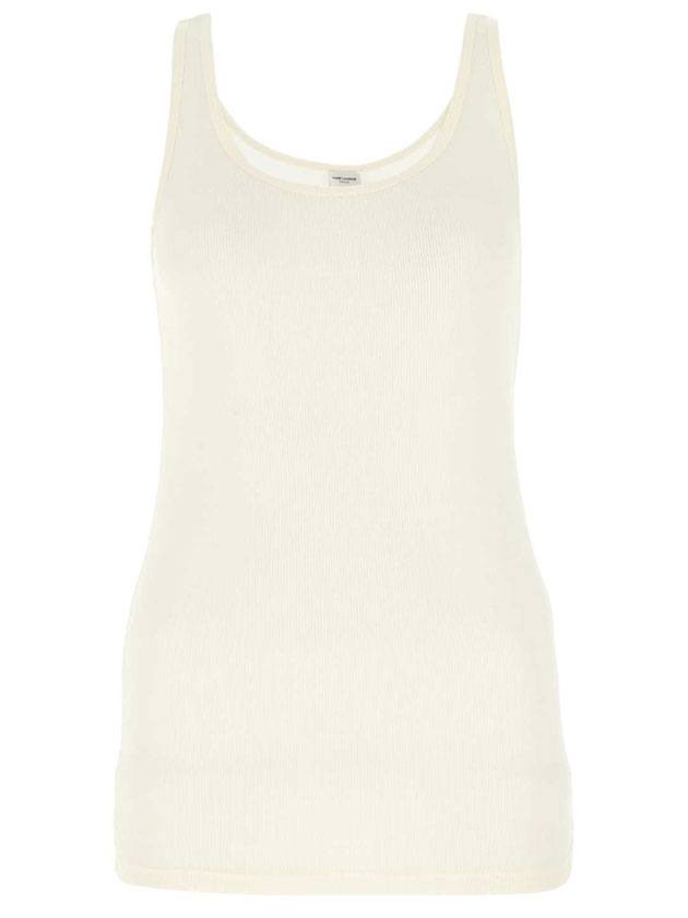 Luxury Saint Laurent Cotton Rib Sleeveless