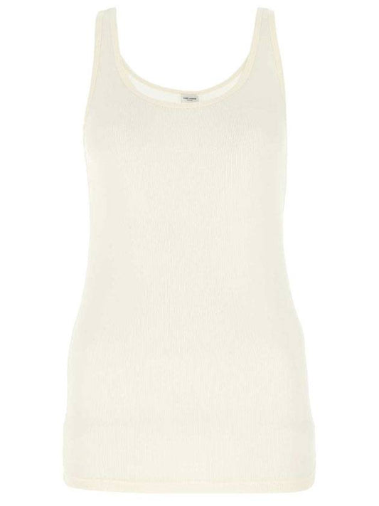 Luxury Saint Laurent Cotton Rib Sleeveless