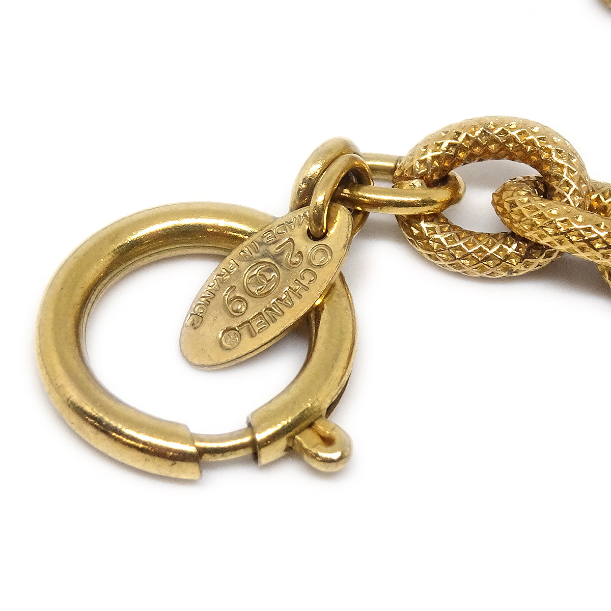Luxury Chanel Medallion Gold Chain Loupe Necklace 3083/29