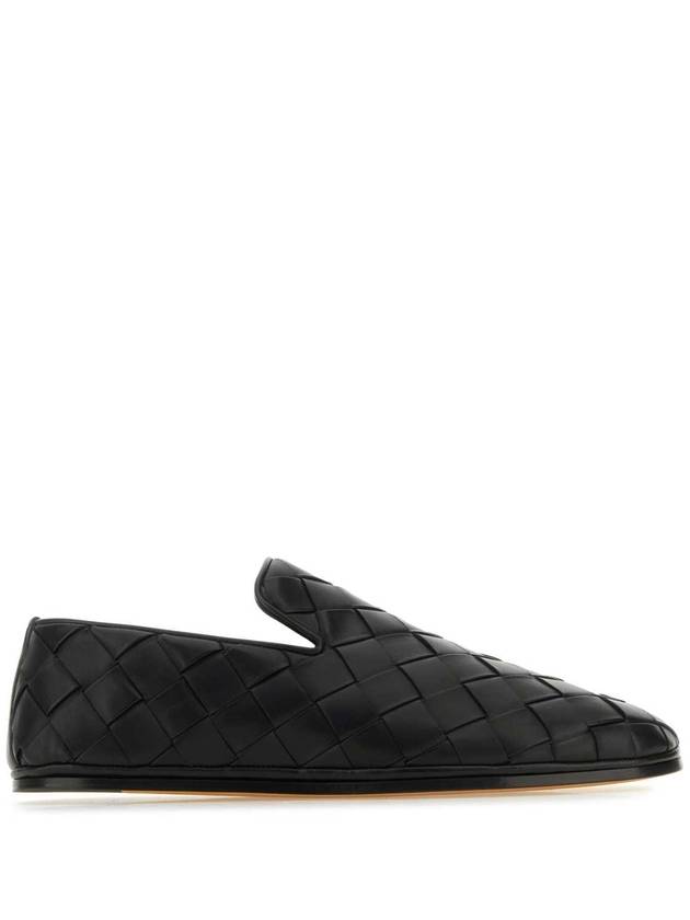 Luxury Bottega Veneta Intrecciato Leather Loafers Black