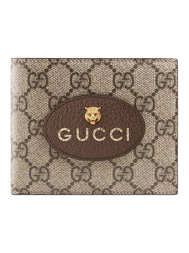 Luxury Gucci Trending 2025 GG Supreme Neo Vintage Half Wallet Beige