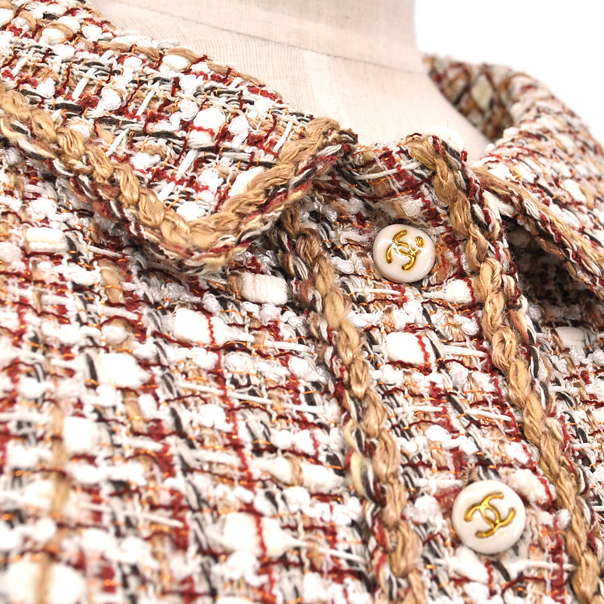 Luxury Chanel 2006 Spring panelled tweed dress #38