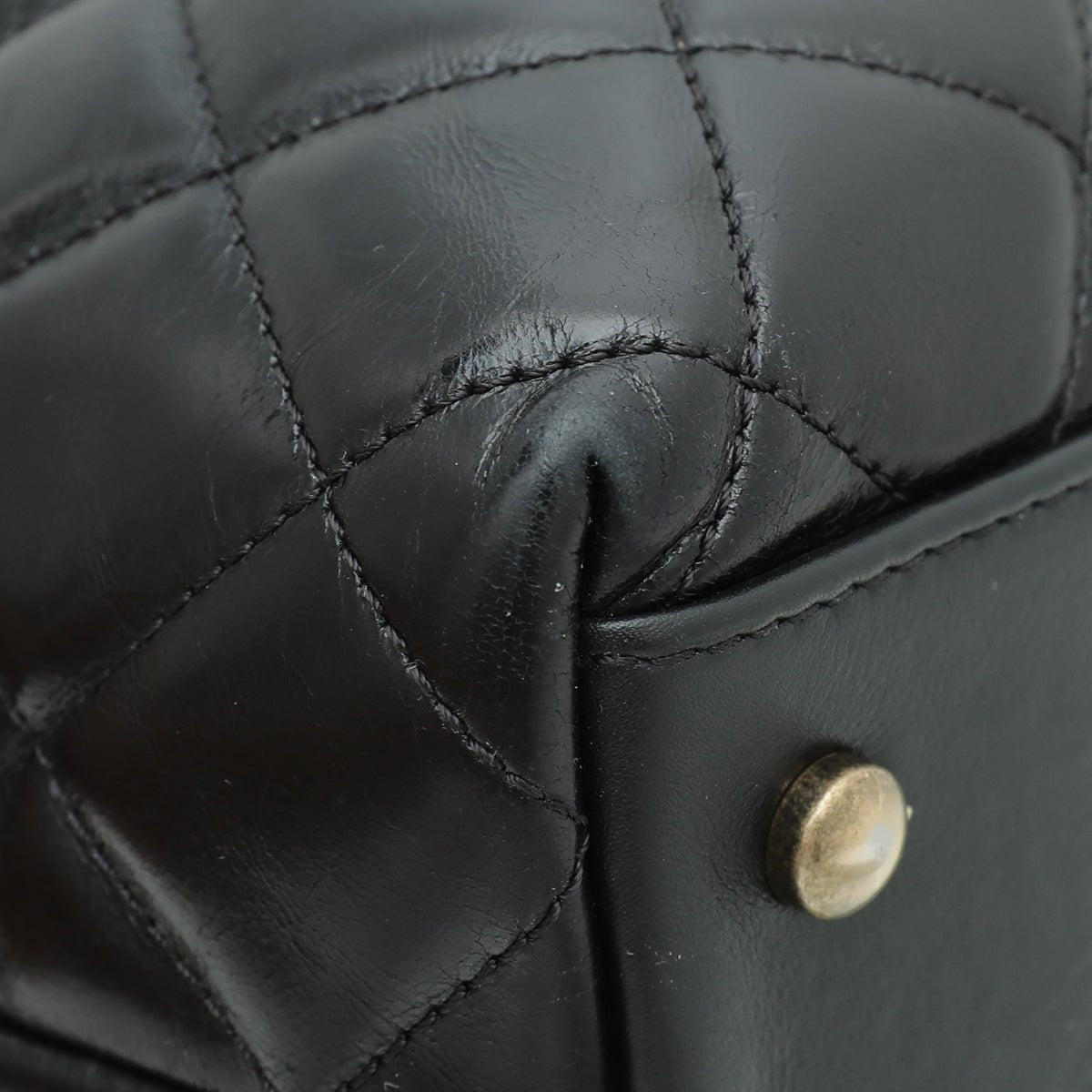 Chanel Black CC Bullet Handle Small Shopping Bag