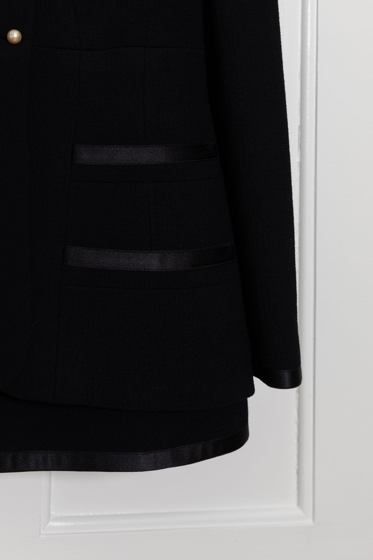 CHANEL F97 Two Piece Black with Pearl Buttons