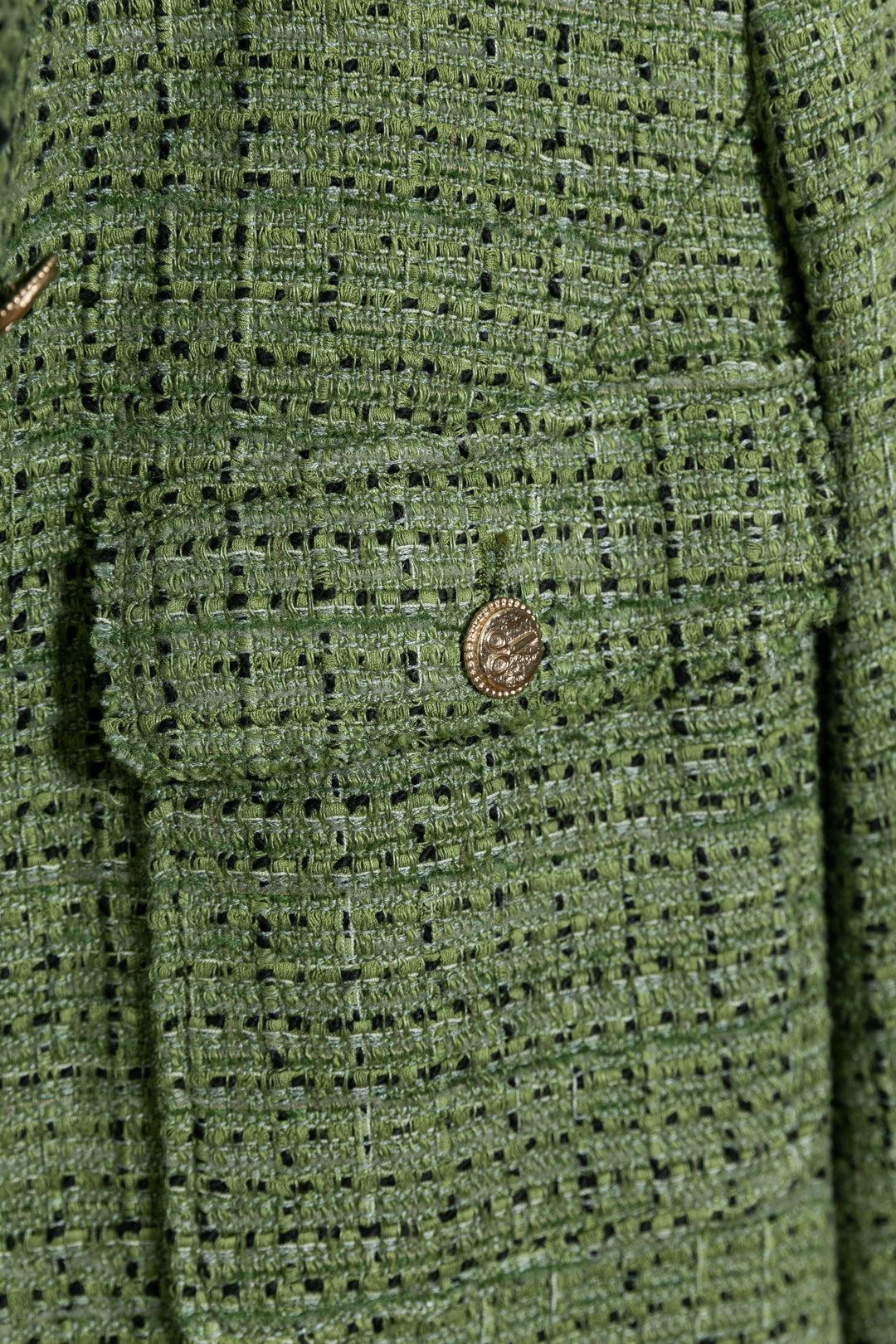 CHANEL Two Piece Tweed Green