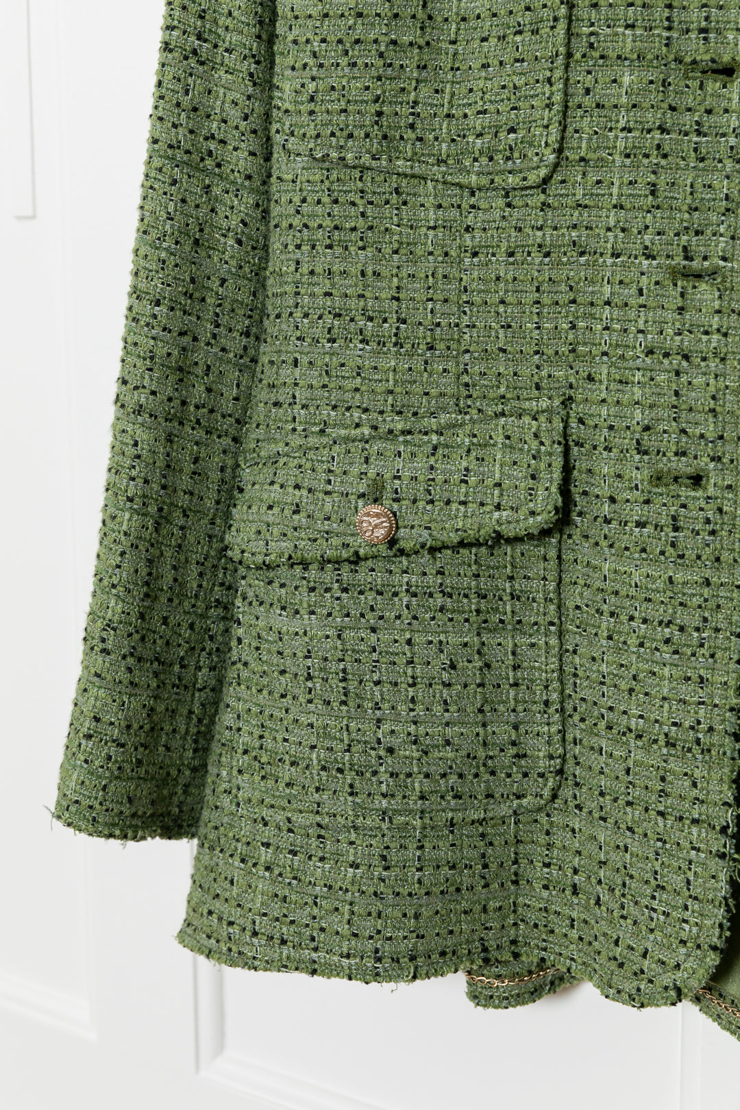CHANEL Two Piece Tweed Green
