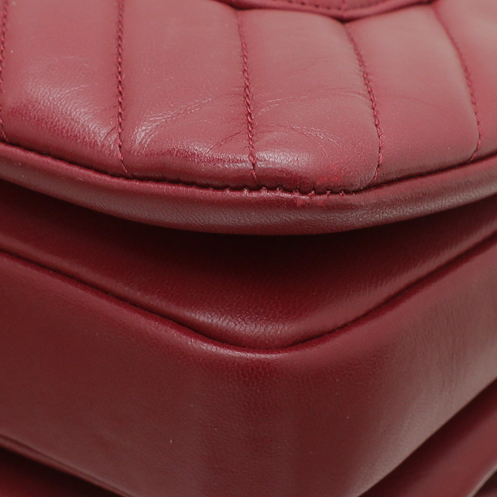 Chanel Red CC Chevron Trendy Small Bag