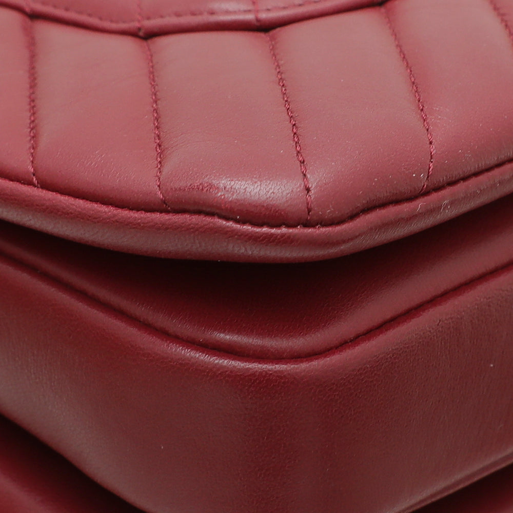 Chanel Red CC Chevron Trendy Small Bag