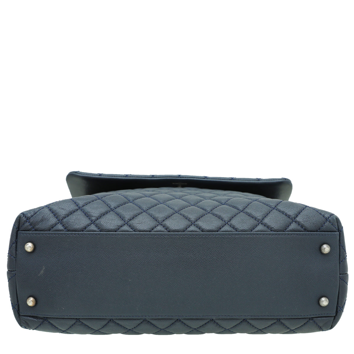 Chanel Navy Blue Coco Handle Maxi Bag