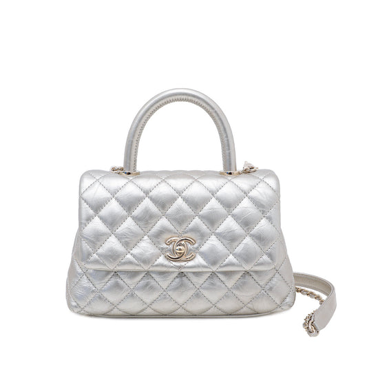 Chanel Light Champagne CC Coco Handle Mini Bag