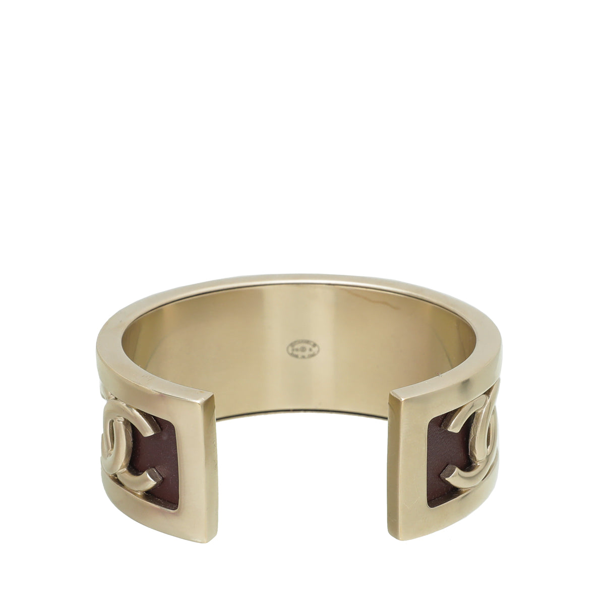 Chanel Burgundy CC Cuff Bracelet
