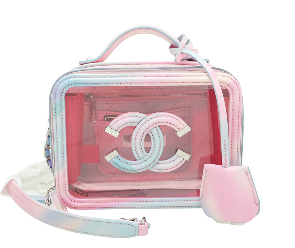 Chanel Candy Pink CC Patent PVC Small Vanity Case
