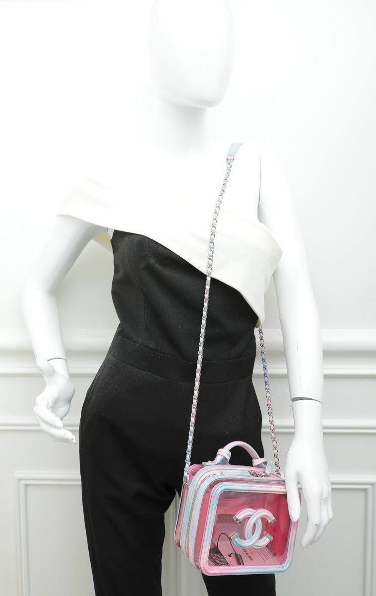 Chanel Candy Pink CC Patent PVC Small Vanity Case