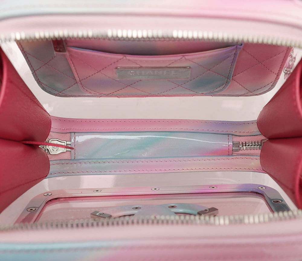 Chanel Candy Pink CC Patent PVC Small Vanity Case