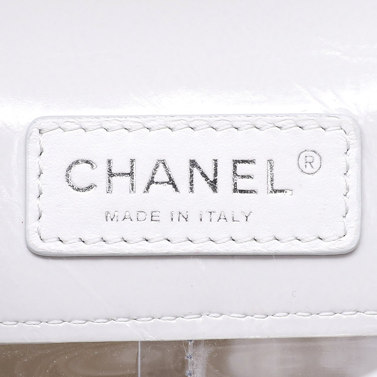 Chanel White CC Crumpled Backpack