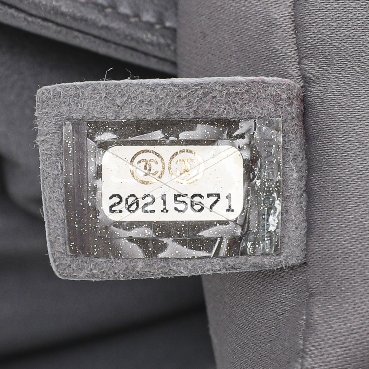 Chanel Gray Drawstring Shopping Flap Bag