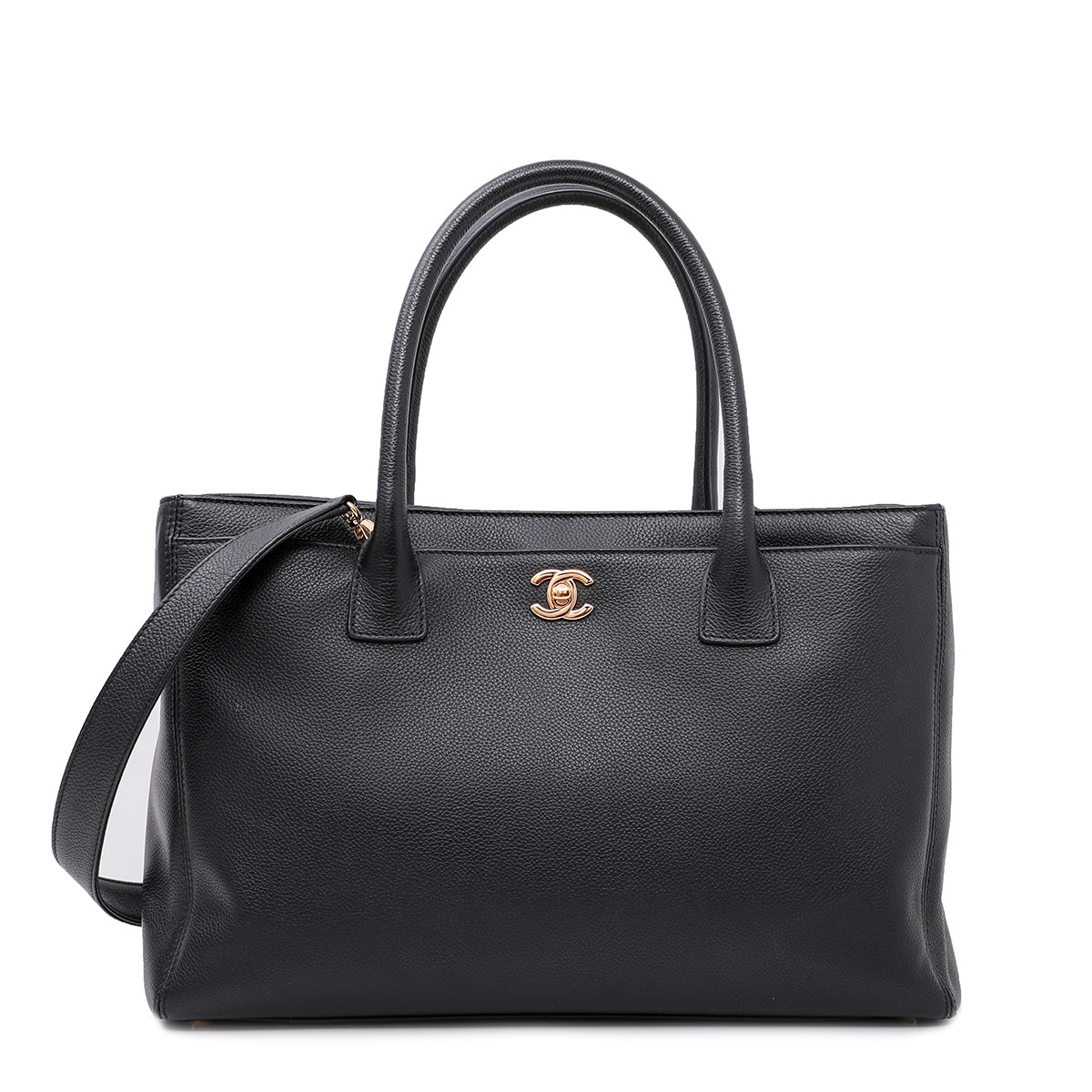 Chanel Black Executive Cerf Tote Bag