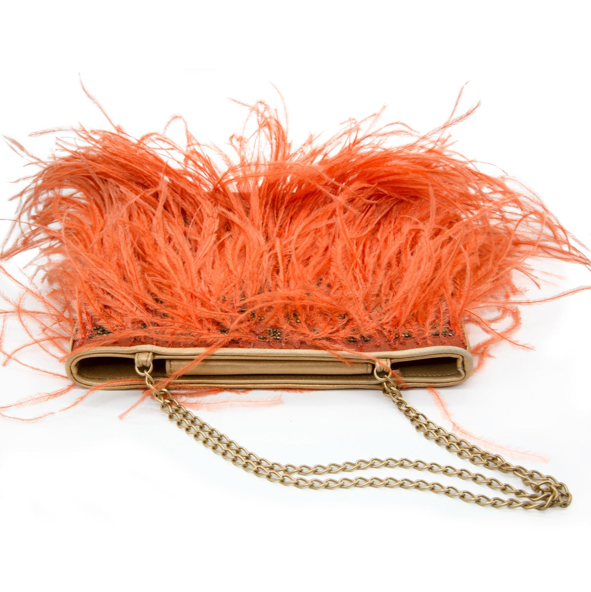 CHANEL Feather Embellished Clutch Bag