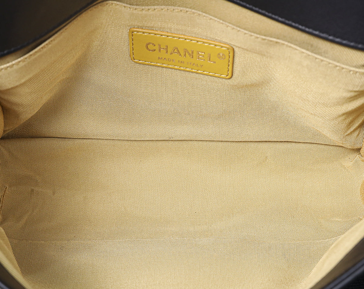 Chanel Black Crocodile Graffiti Boy Bag