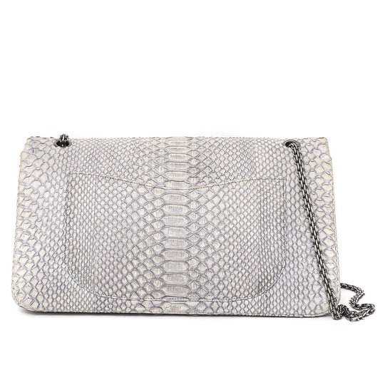 Chanel Gray Python Reissue Large Bag