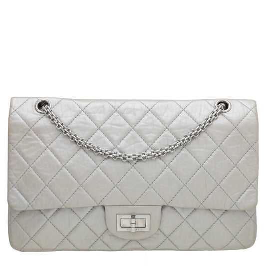 Chanel Pearl Silver Reissue Double Flap Bag