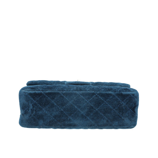 Chanel Blue Velvet Reissue Double Flap Bag