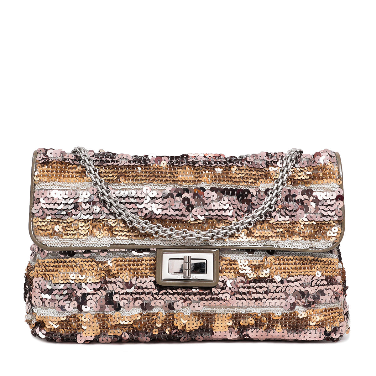 Chanel Olive Green Sequin Reissue Flap Bag