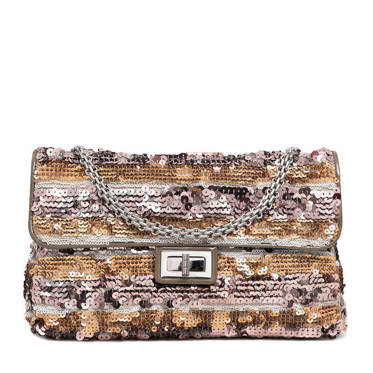 Chanel Olive Green Sequin Reissue Flap Bag
