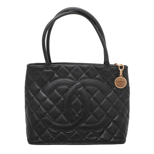 Chanel Black Timeless Medallion Tote Bag