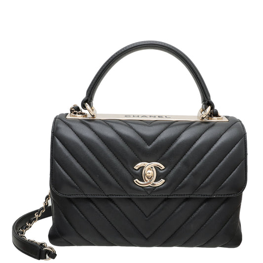 Chanel Black CC Trendy Top Handle Bag